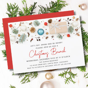 Invitación Navidades modernos Brunch Festividades de invierno