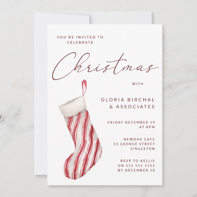 Invitación Navidades modernos celebrando la celebración del F (Anverso)