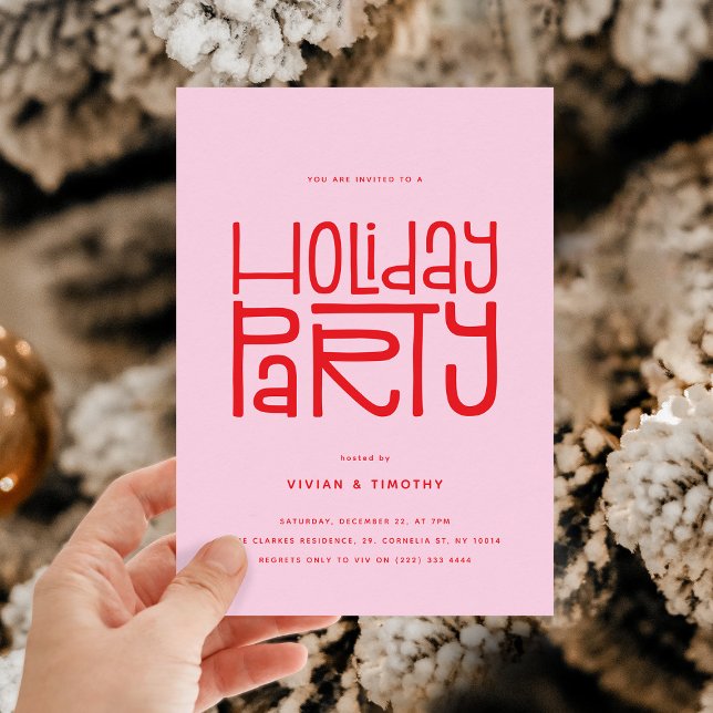 Invitación Navidades modernos de fiesta de vacaciones (Subido por el creador)