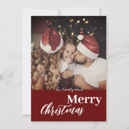 Invitación Navidades modernos de moda, foto de la familia Dar