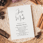 Invitación Navidades modernos del Boho Jingle y Mingle Fiesta<br><div class="desc">Celebre la temporada de fiestas con esta moderna invitación a la fiesta de los Navidades boho jingle & mignle. El guión único y editable le da al diseño un toque de moda pero elegante. Su sencillo diseño en blanco y negro transmite un ambiente clásico y caprichoso, perfecto para la temporada...</div>