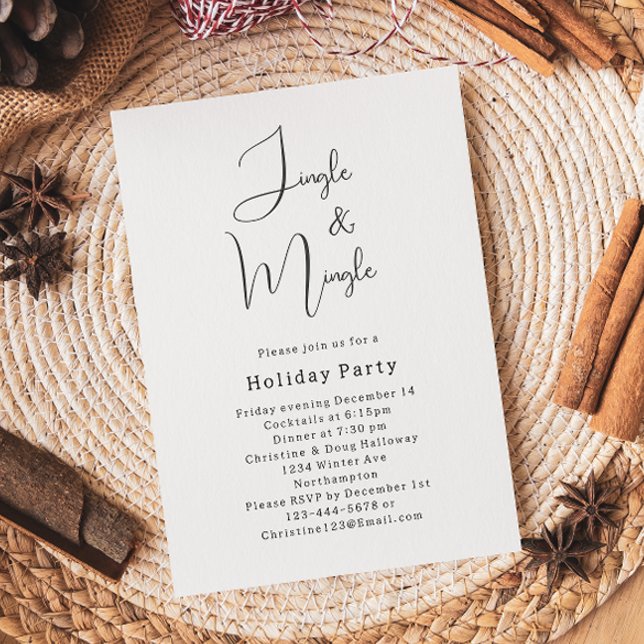 Invitación Navidades modernos del Boho Jingle y Mingle Fiesta (Subido por el creador)
