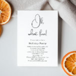 Invitación Navidades modernos del Boho Oh Qué Fiesta divertid<br><div class="desc">Celebra la temporada navideña con estos modernos Navidades de boho oh qué divertida invitación a fiesta. El guión único y editable le da al diseño un toque de moda pero elegante. Su sencillo diseño en blanco y negro transmite un ambiente clásico y caprichoso, perfecto para la temporada de invierno. El...</div>