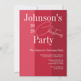 Invitación Navidades modernos Fiesta banda roja