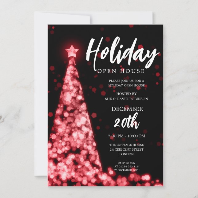 Invitación NAVIDADES MODERNOS Fiesta de la Casa Abierta (Anverso)