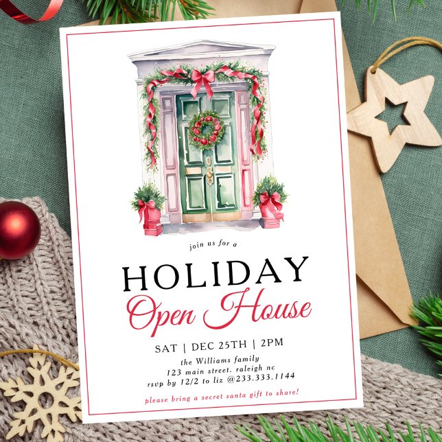 Invitación Navidades modernos Fiesta de la casa de vacaciones (Subido por el creador)