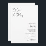 Invitación Navidades Modernos Guian La Bebida Y Se Mora<br><div class="desc">Este libreto moderno de Navidades para comer, beber y ser alegre invitación es perfecto para su minimalista y chic reunión de vacaciones en blanco y negro. La caligrafía escrita a mano, mínima y caprichosa, es delicada y rústica, aunque elegante y elegante. El diseño refleja un simple día de invierno blanco...</div>
