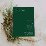 Invitación Navidades modernos | Jingle verde y mingle<br><div class="desc">Navidades modernos | el jingle verde y la invitación a mezclar son perfectos para tu minimalista y elegante bienvenida de vacaciones de boho verde y blanco. La caligrafía escrita a mano, mínima y caprichosa, es delicada y rústica, aunque elegante y elegante. Encontrará que todo lo relacionado con este producto es...</div>