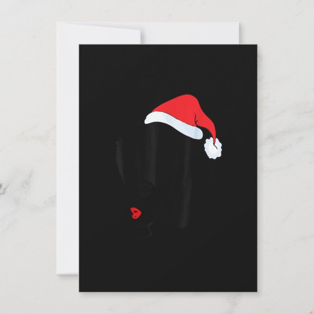 Invitación Navidades Mujeres negras afroamericanas Santa Hat  (Anverso)