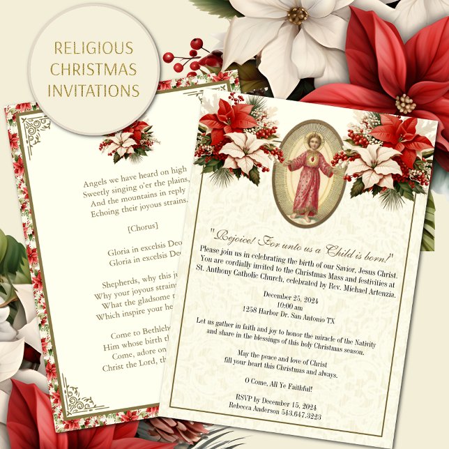 Invitación Navidades Natividad Fiesta Celebración Religous (Subido por el creador)