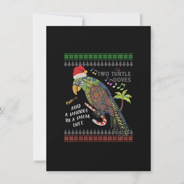 Invitación Navidades Navidades feos tropicales suéter Christm (Anverso)