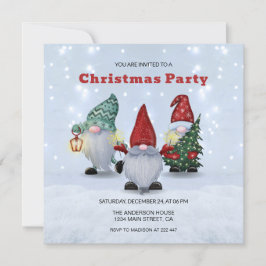 Invitación Navidades navidades Gnomes