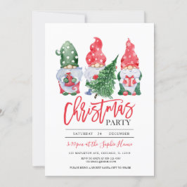 Invitación Navidades Navidades Gnomes Fiesta