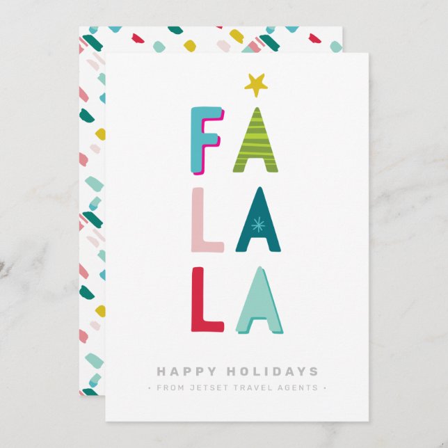 Invitación NAVIDADES NEGOCIOS GRACIAS A la falala de la tipog (Anverso / Reverso)