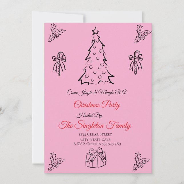 Invitación Navidades no caprichosos de fotos (Anverso)