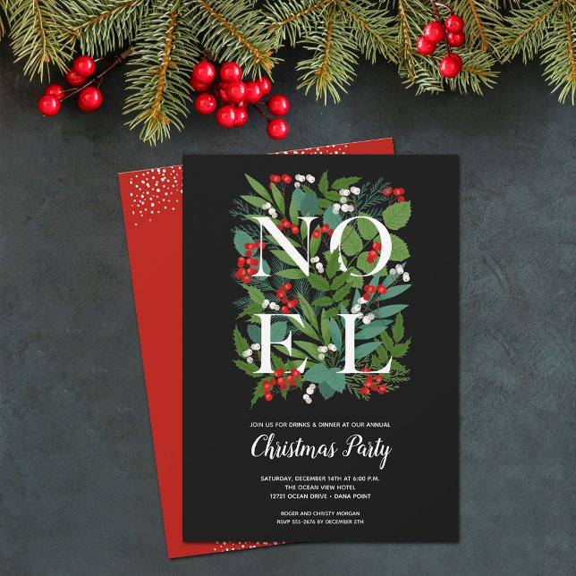 Invitación NAVIDADES NOEL Elegant Greenery (Subido por el creador)