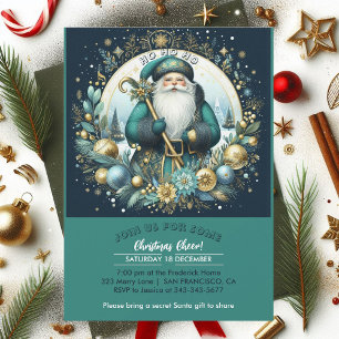 Invitación Navidades nórdicos de Santa Ho Ho Ho Ho Ho Ho Cheo