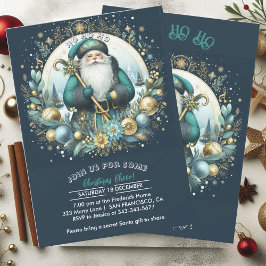 Invitación Navidades nórdicos de Santa Ho Ho Ho Ho Ho Ho Cheo