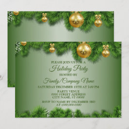 Invitación Navidades Ornamentos Fiesta de vacaciones