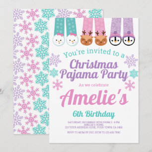 Invitación Navidades Pajama Fiesta