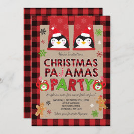Invitación Navidades Pajama invitan a pijamas de vacaciones