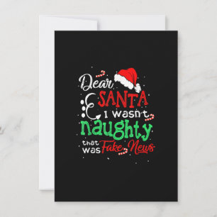 Invitación Navidades Pajama Yo no fui travieso querido Santa