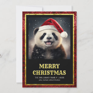 Invitación Navidades Panda