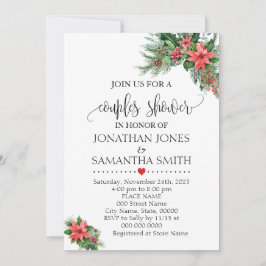 Invitación Navidades Parejas de vacaciones Ducha Ducha de mat