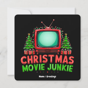 Invitación Navidades película Junkie Retro Festividad diverti
