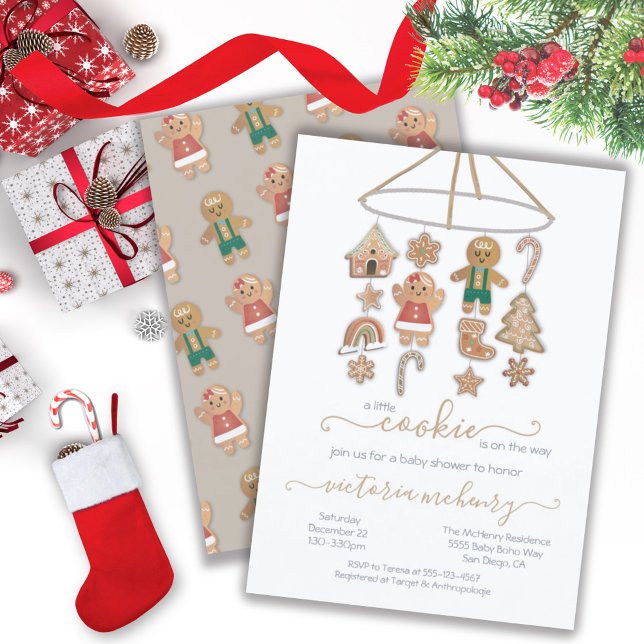 Invitación Navidades pequeño Baby Shower de Cookie Mobile (Subido por el creador)