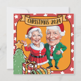 Invitación Navidades personalizados Caricatura de abuelos