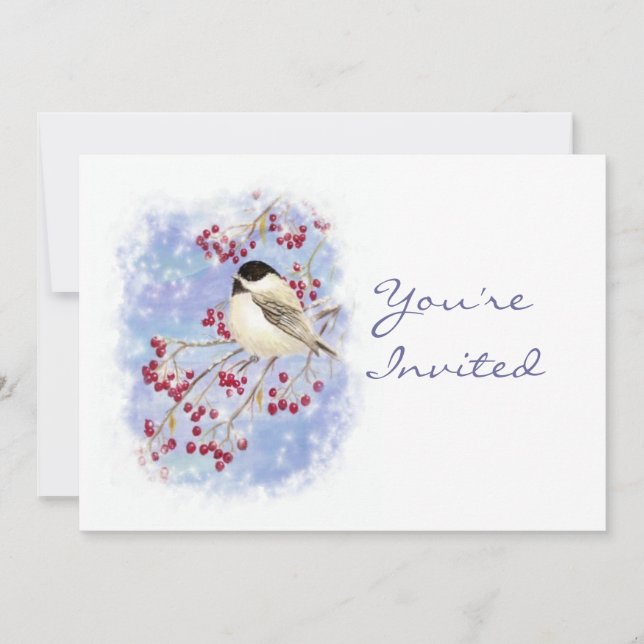 Invitación Navidades personalizados Fiesta invitan a Bird Win (Anverso)