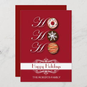 Invitación Navidades personalizados HoHoHo se alegran de las