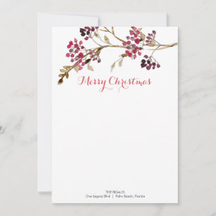 Invitación Navidades personalizados Notecards Botanries