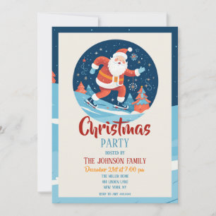 Invitación Navidades personalizados Patinaje sobre hielo Sant