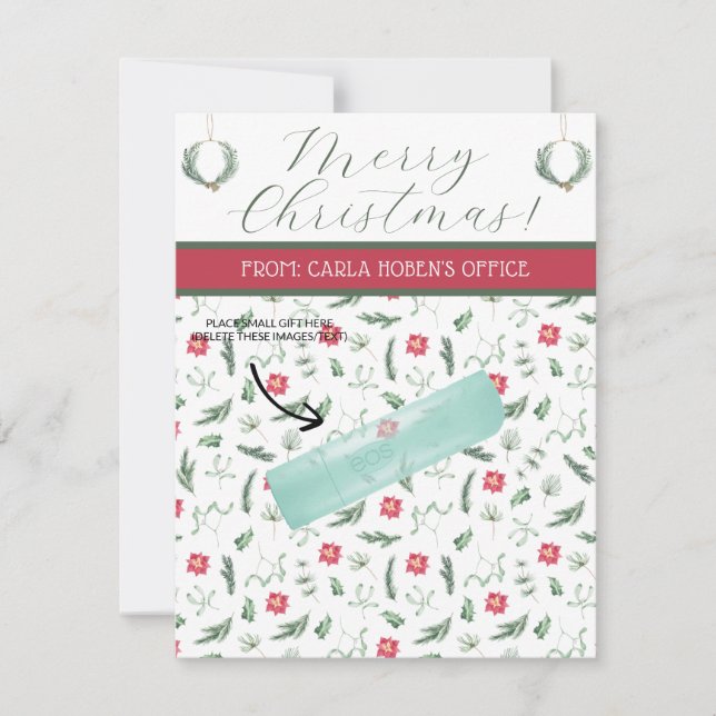 Invitación Navidades personalizados, pequeños regalos, tarjet (Anverso)