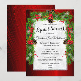 Invitación Navidades Pine Bridal Shower