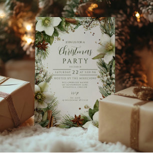Invitación Navidades Pine Greenery Elegancia