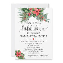 Navidades Poinsettia floral Holiday Bridal Shower