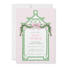 Navidades Preppy Chinoiserie Pagoda Baby Shower