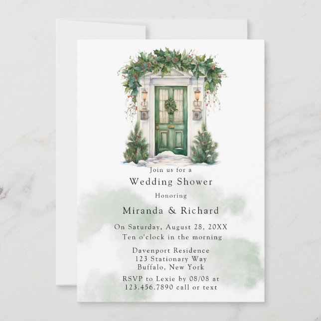 Invitación Navidades Puerta de la Iglesia Escenario Boda Duch (Anverso)