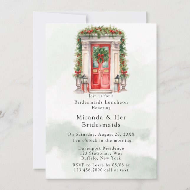 Invitación Navidades Puertas de la Iglesia Novias de Invierno (Anverso)