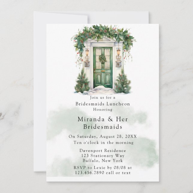 Invitación Navidades Puertas de la Iglesia Novias de Invierno (Anverso)