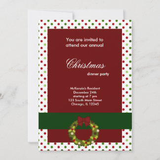 Invitación Navidades Puntos de la cena