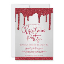 Navidades Purpurina rojo gotea Navidades Fiesta