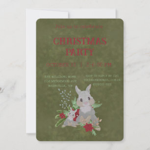 Invitación Navidades Rabbit Peter Vintage