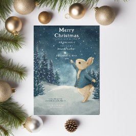 Invitación Navidades Rabbit Peter Vintage