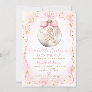 Invitación Navidades Rascaron Pequeña Cookie En El Camino Del