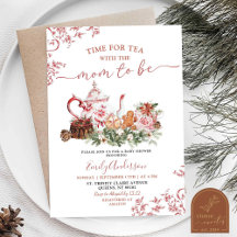 Navidades Red Chinoiserie Tea Fiesta Baby Shower