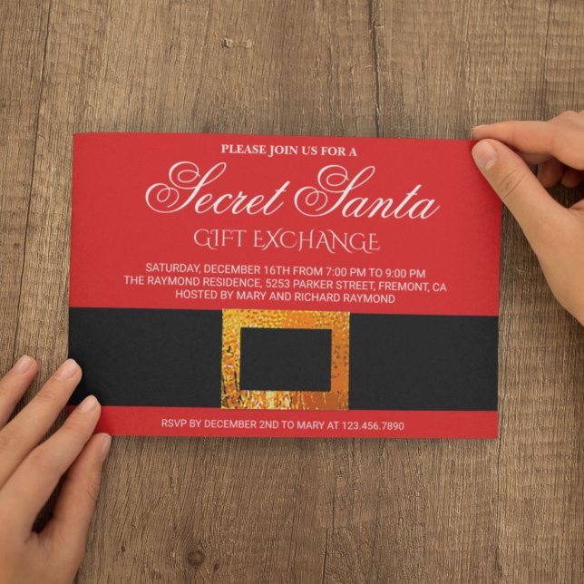 Invitación Navidades Regalo Fiesta de intercambio secreto San (Subido por el creador)